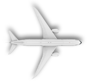 Top view of an aircraft