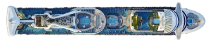 Top view of a cruise ship